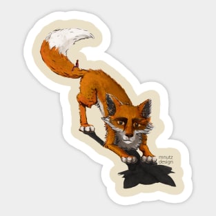 How to live - aware and playful - fox Sticker
